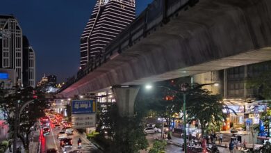 曼谷素坤逸路街景與捷運站