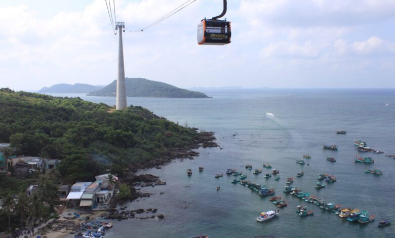 富國島跨海纜車橫越安泰群島海面
