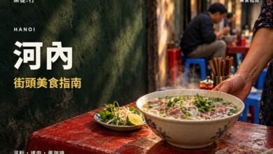 河內街頭美食指南封面，河內街邊的牛肉河粉